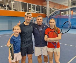 Markus med Dima, Natasha og Polina
